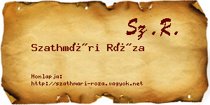 Szathmári Róza névjegykártya